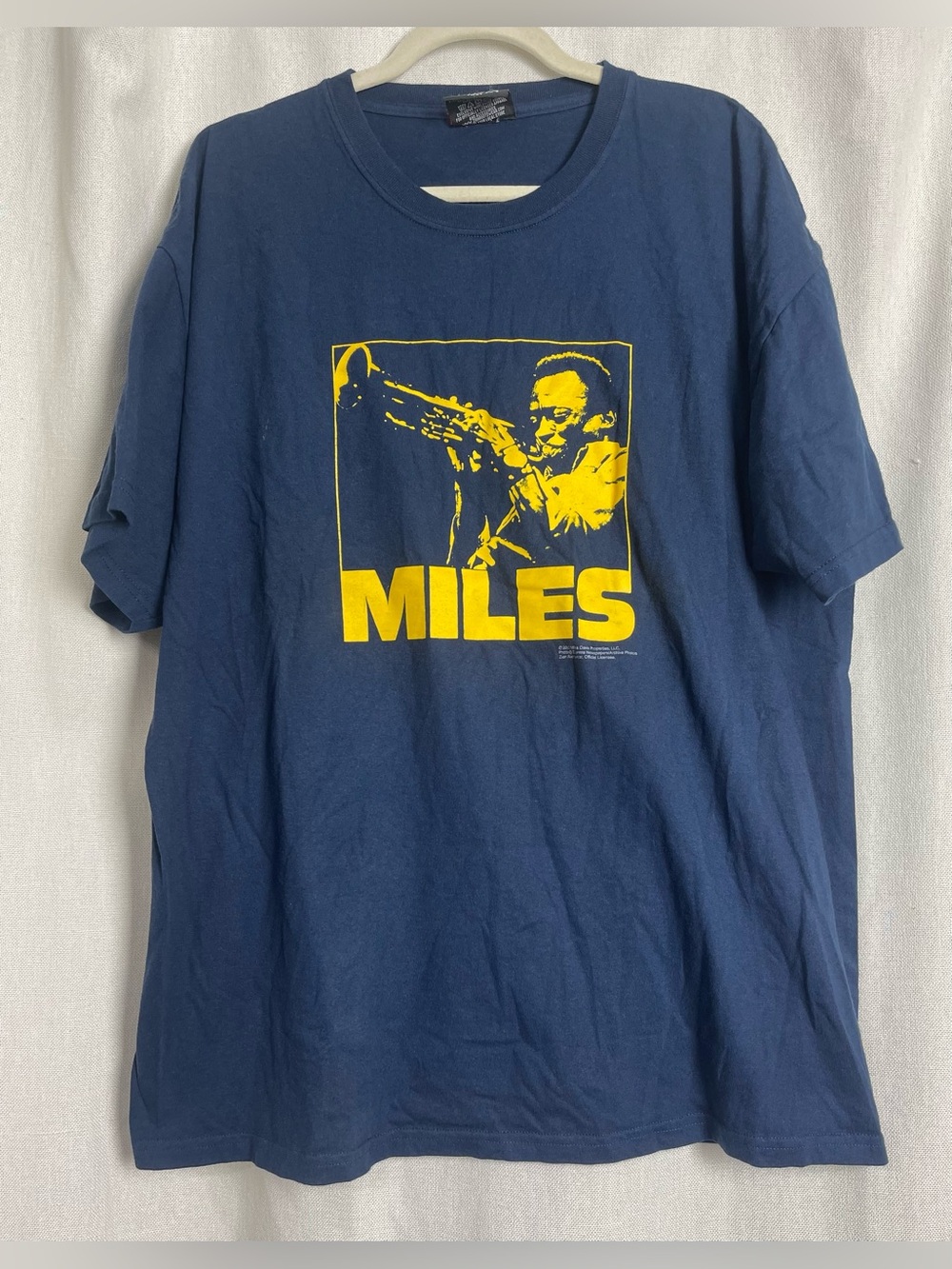 Vintage Miles Davis T-Shirt 2002 Mens XL Navy Blue Jazz Zion Y2K Concert USA